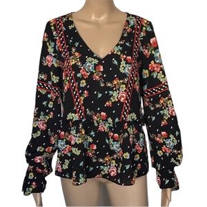 Laundry By Shelli Segal Floral Blouse Sz Xs